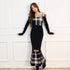 String core plaid dress